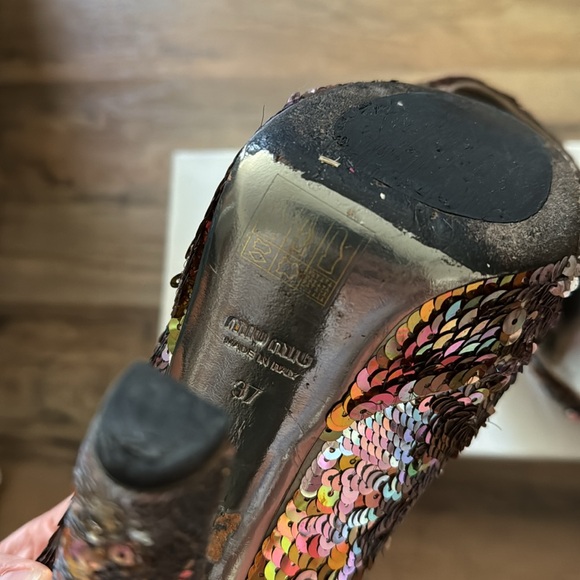 Miu Miu sequin platform heels Size 37 - Picture 6 of 14
